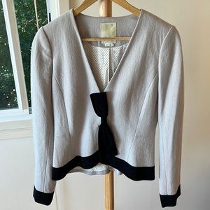 Darling blazer with black vertical bow
